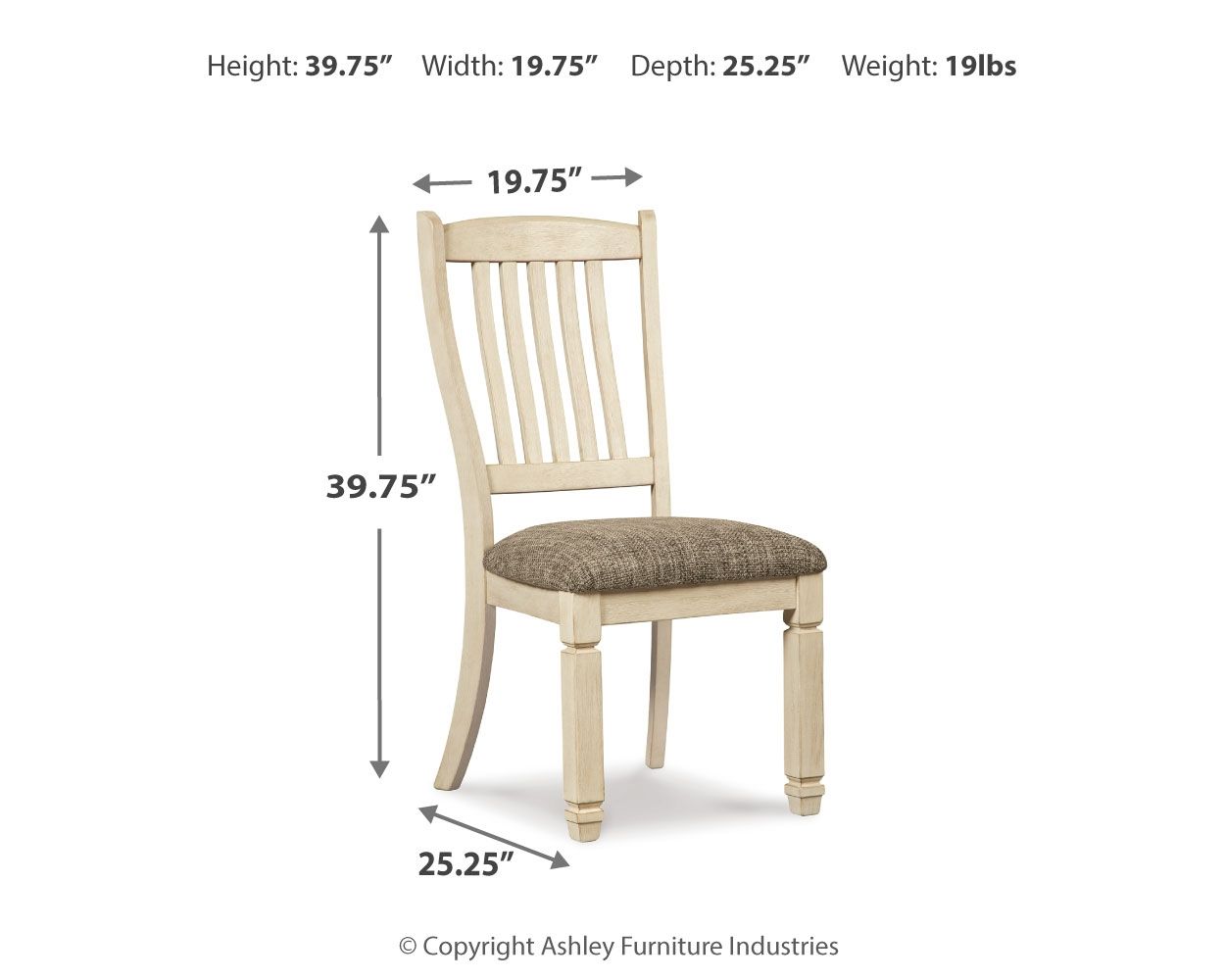 Bolanburg - Brown / Beige - Dining Uph Side Chair Rake Back