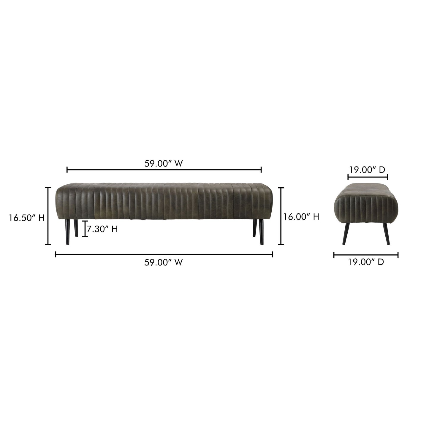 Endora - Bench - Dark Brown