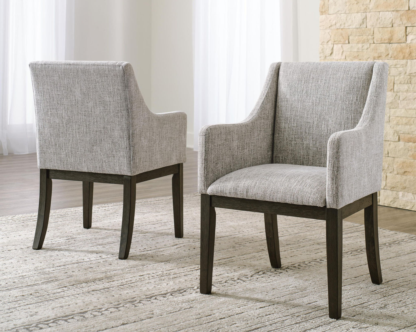 Burkhaus - Dark Brown - Dining Uph Arm Chair