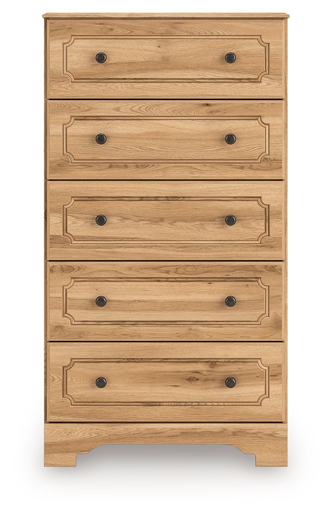 Aleaport - Warm Brown - Five Drawer Chest