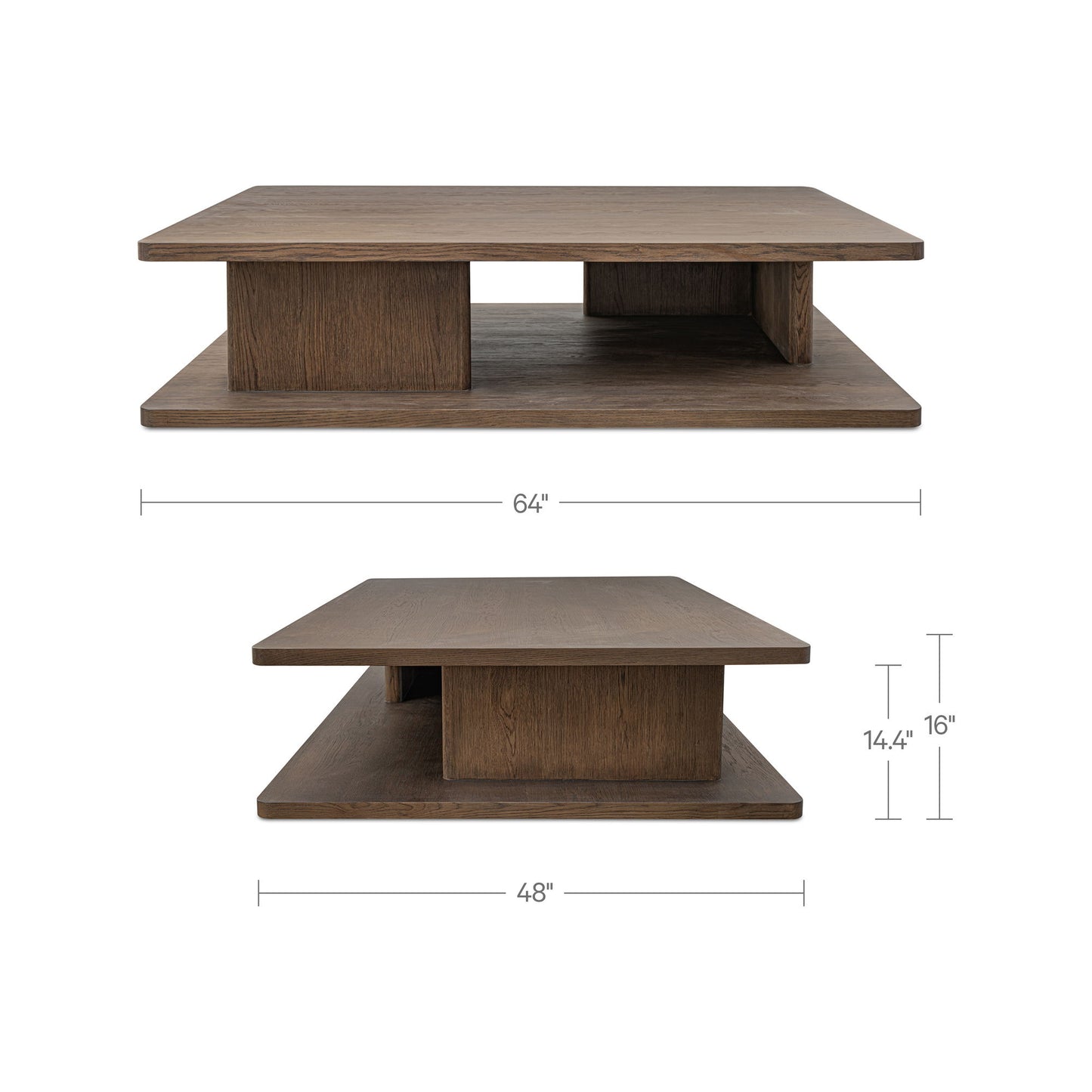 Casey - Large Coffee Table - Dark Brown