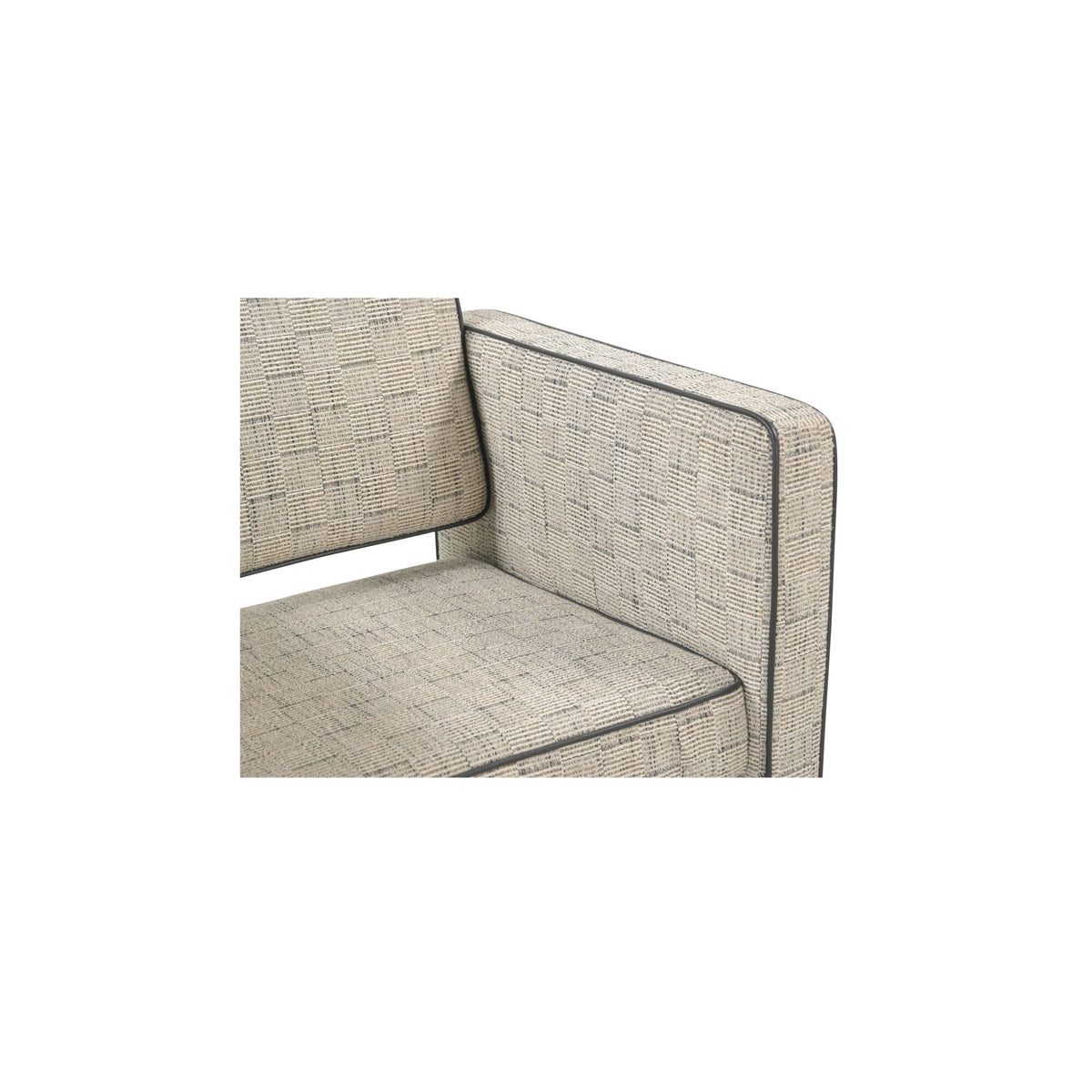 Harris - Accent Chair - Black / Beige Weave