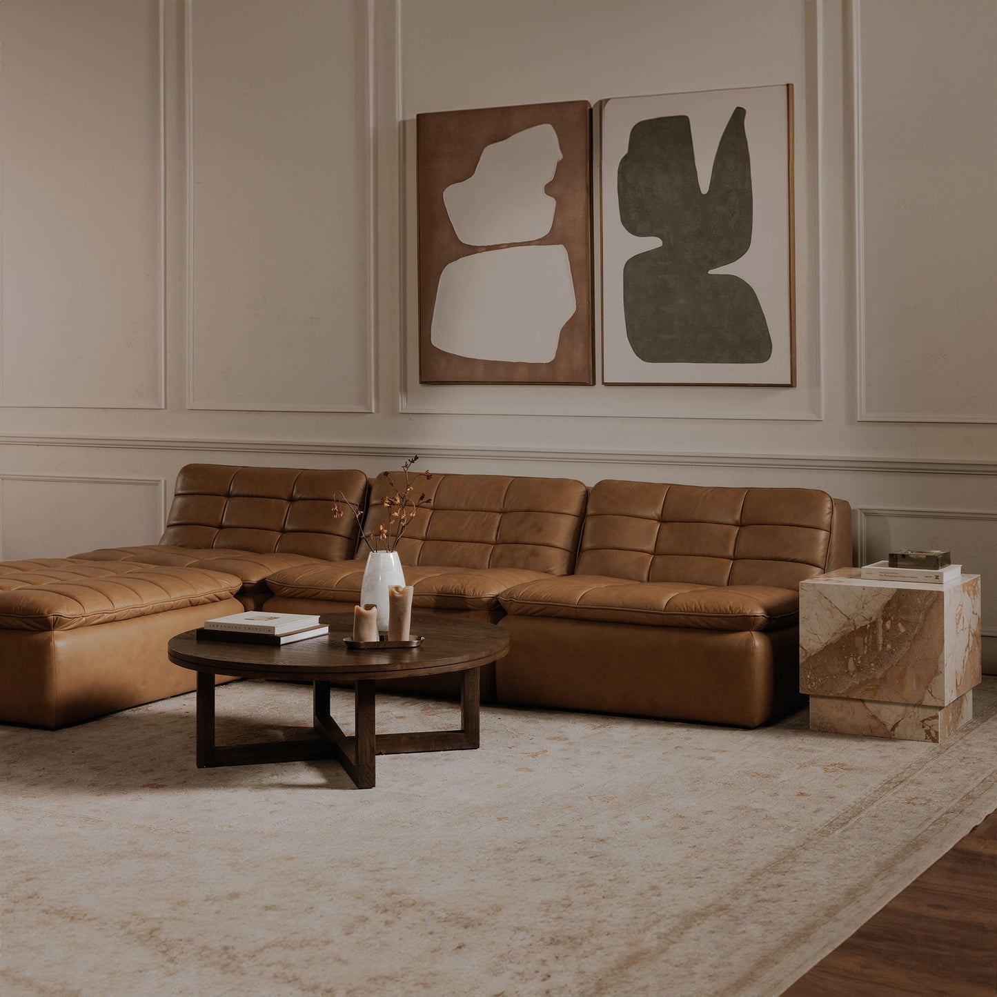 Lino - Lounge Modular Sectional - Tan