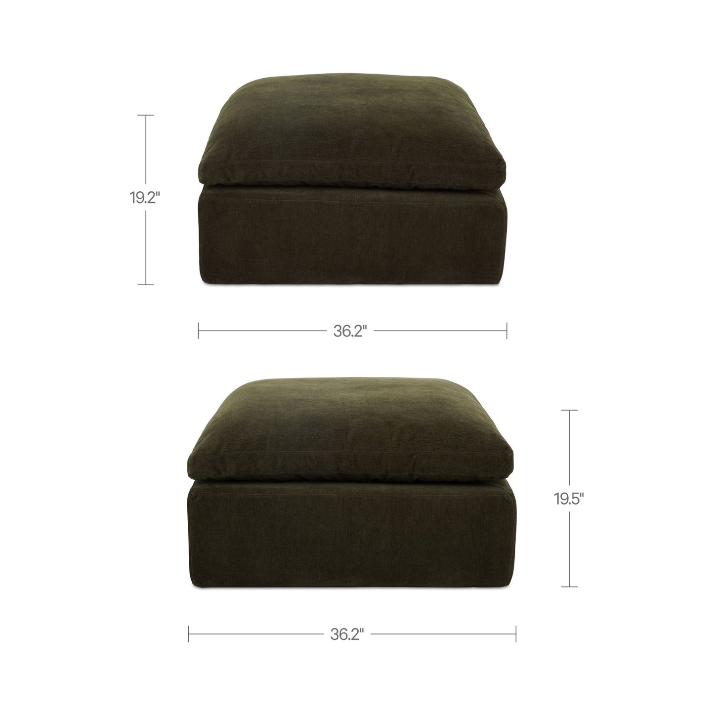 Cates - Ottoman - Dark Green