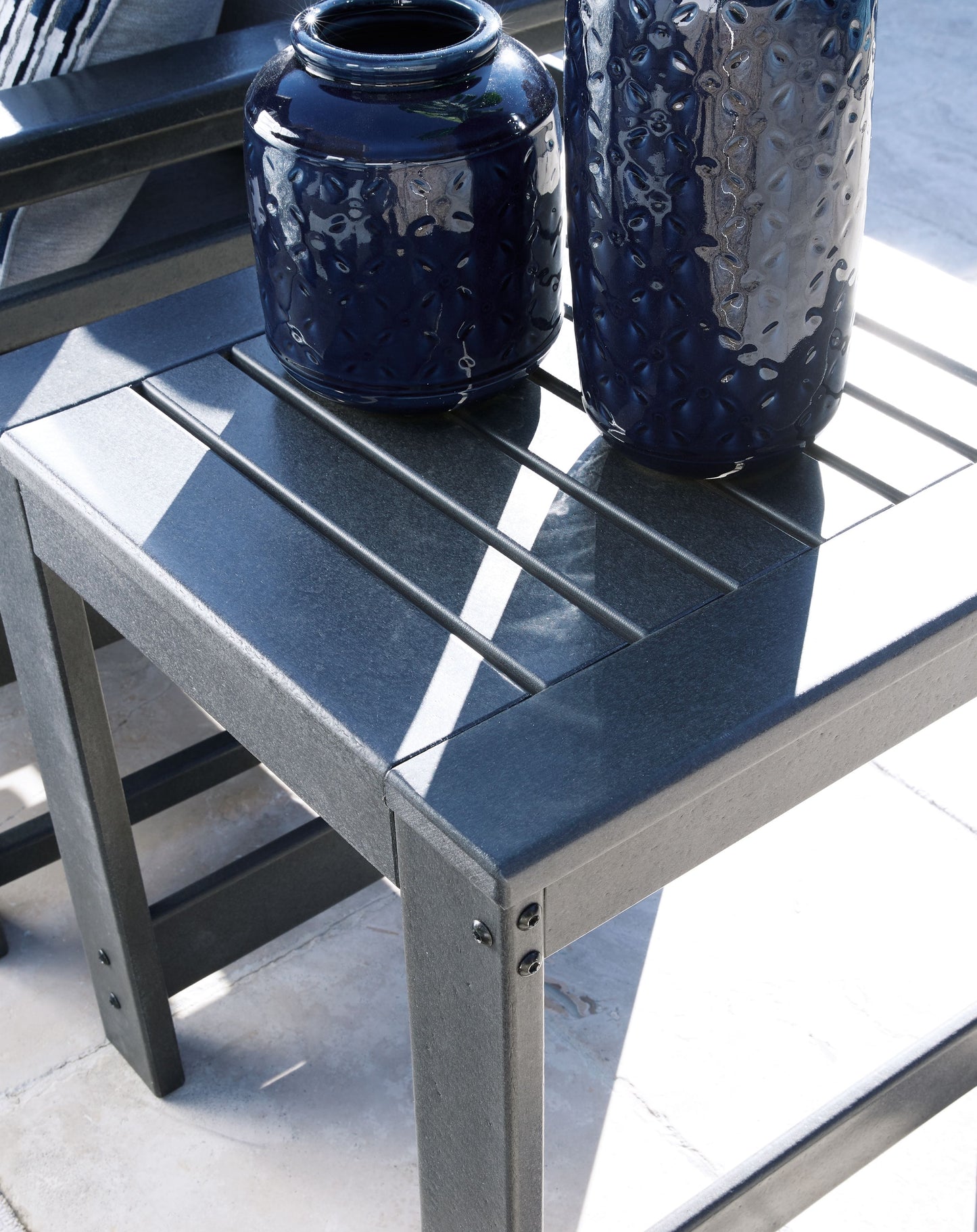 Amora - Charcoal Gray - Square End Table