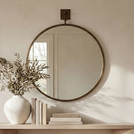 Cameo - Mirror - Aged Brass