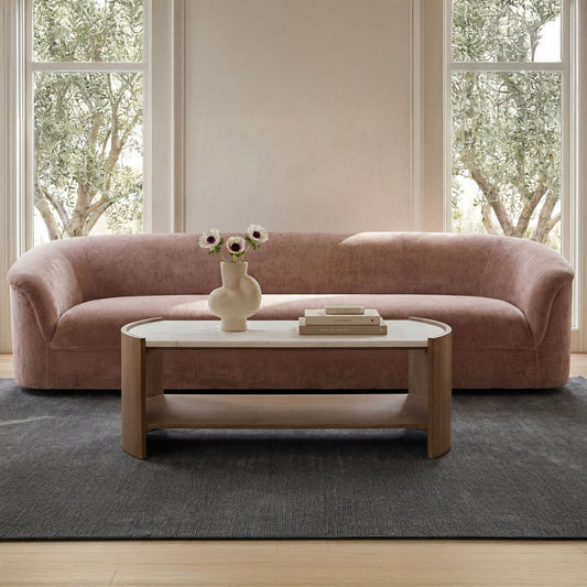 Fern - Coffee Table - White / Light Brown