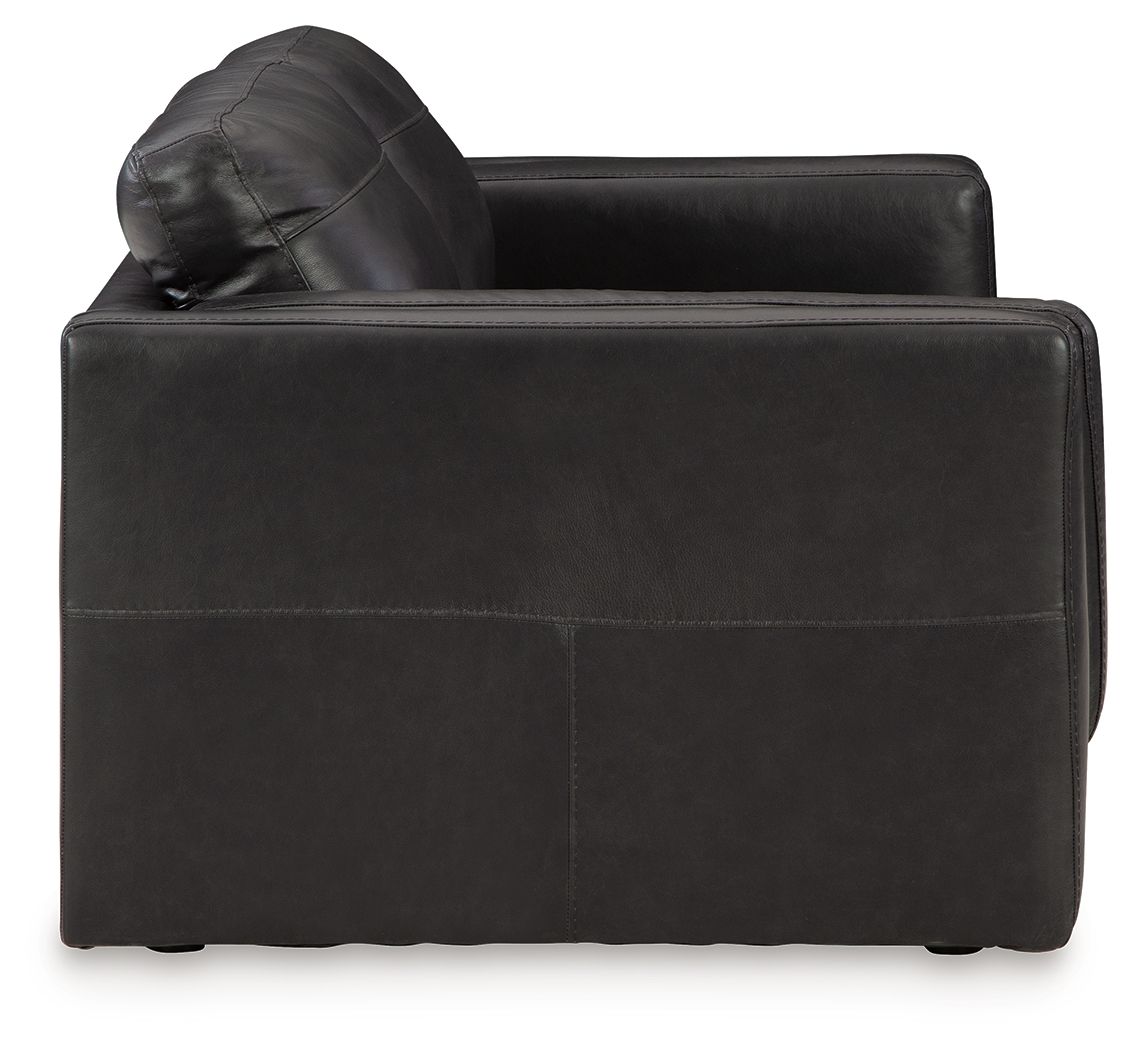 Amiata - Onyx - Loveseat - Leather Match