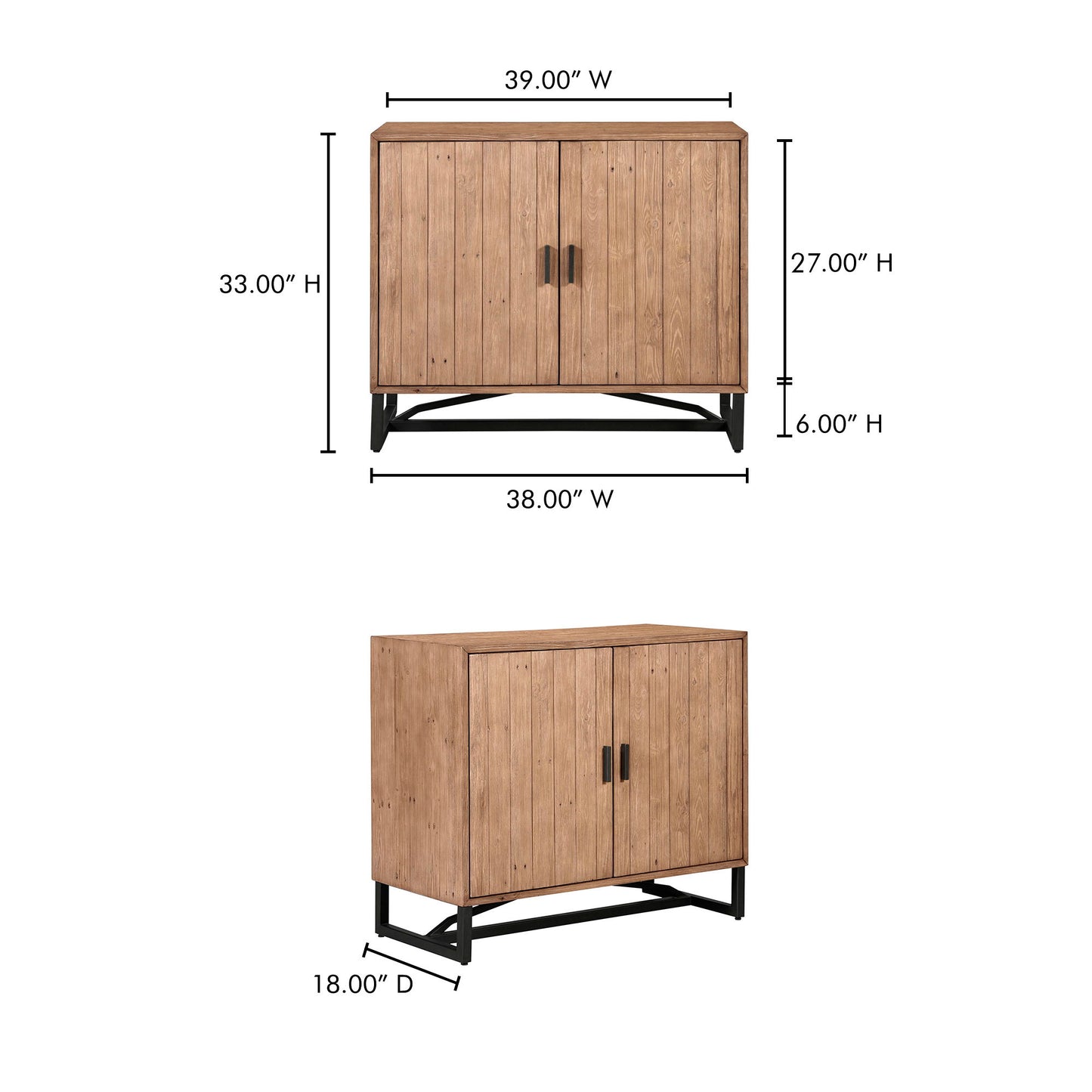 Sierra - 2 Door Cabinet - Natural