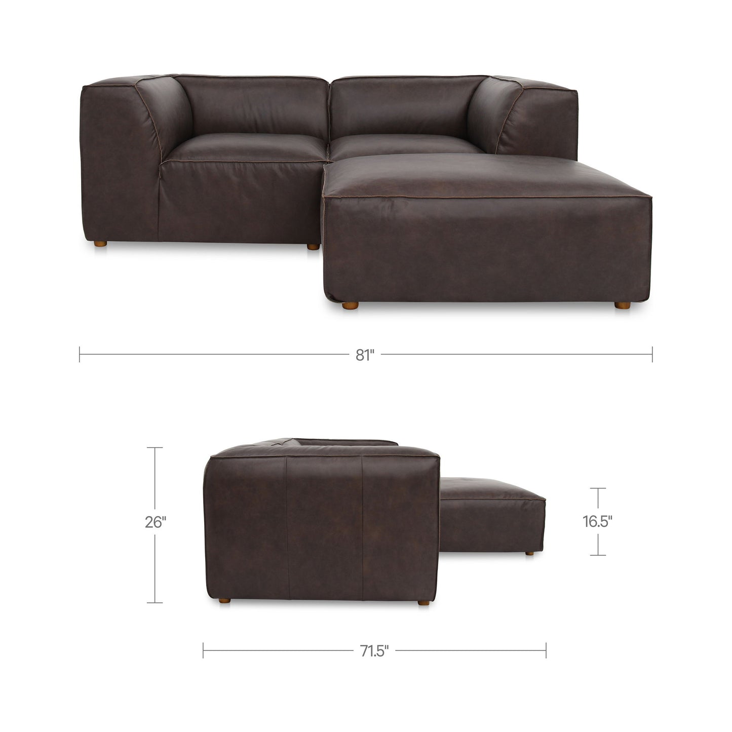 Form - Nook Modular Sectional - Espresso Brown