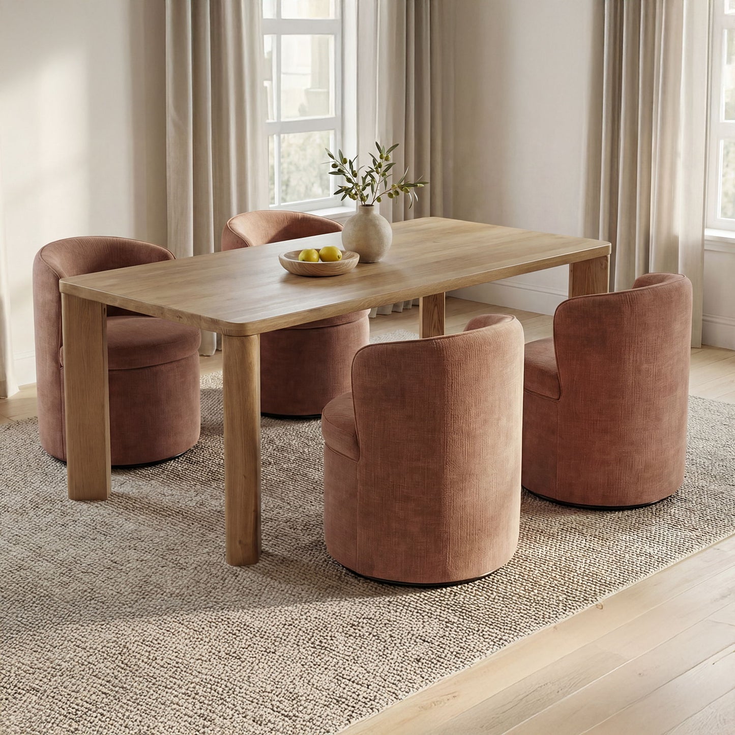 Segment - Small Dining Table - Heritage Brown