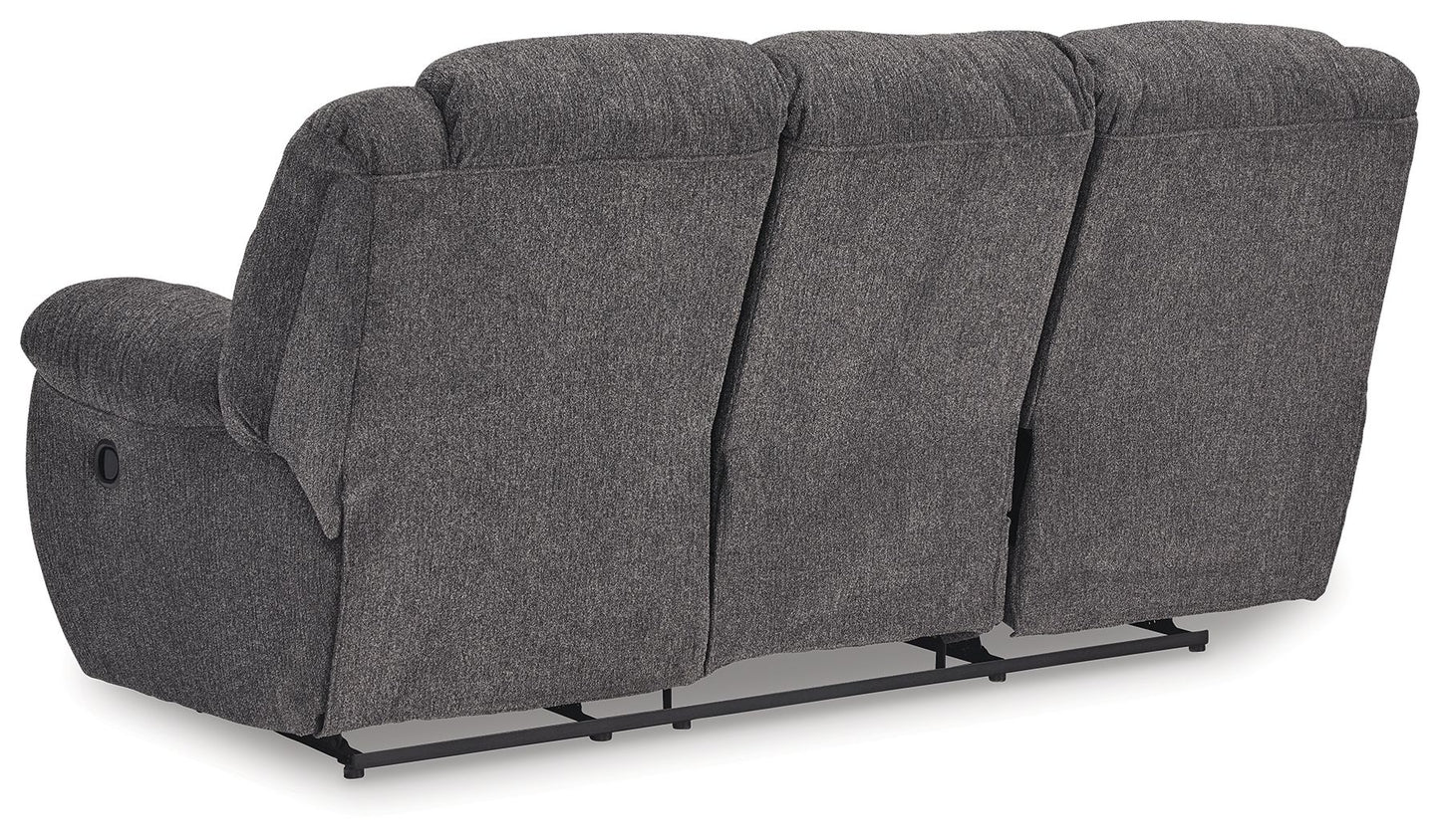 Foreside - Charcoal - Reclining Sofa - Fabric