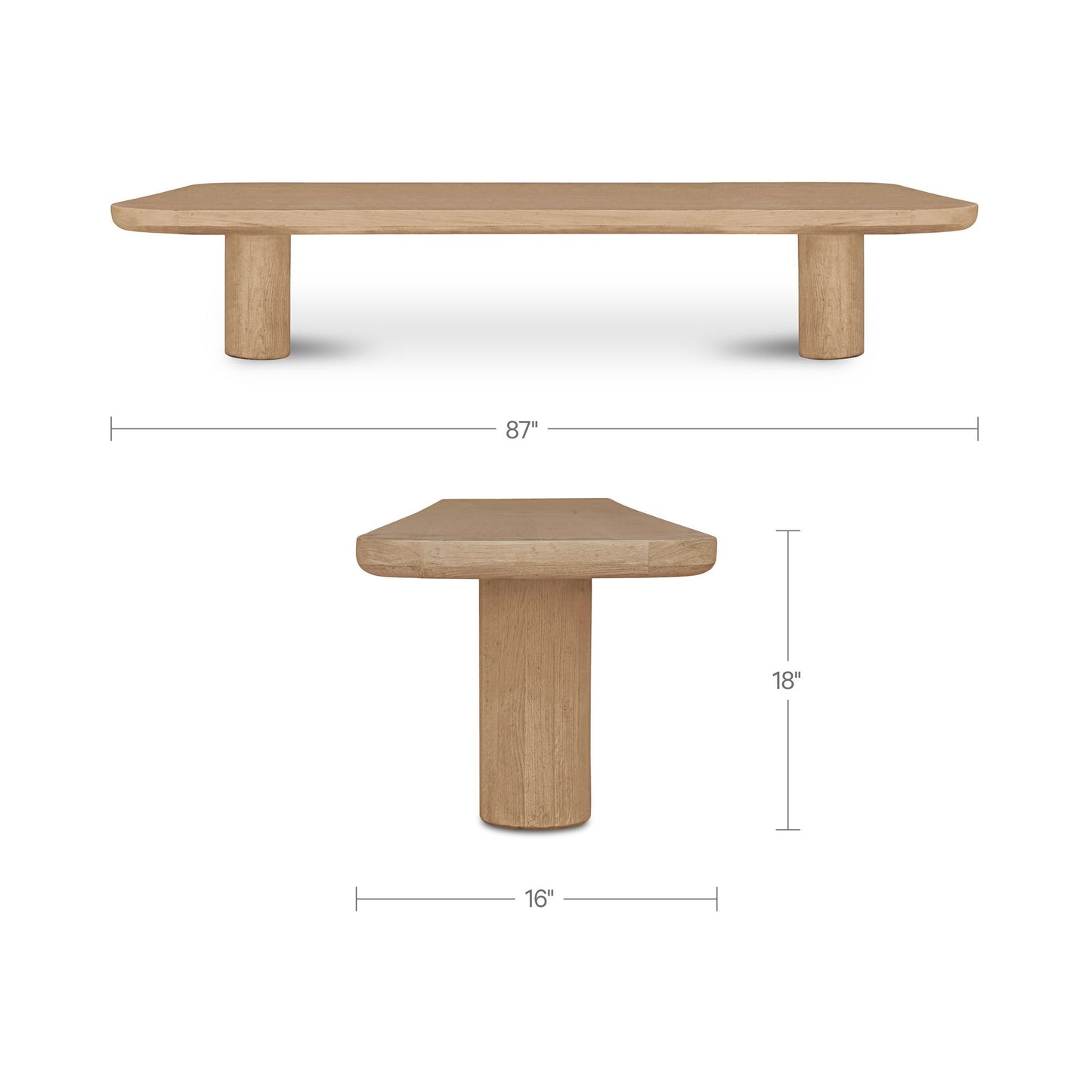 Anders - Large Dining Bench - Natural