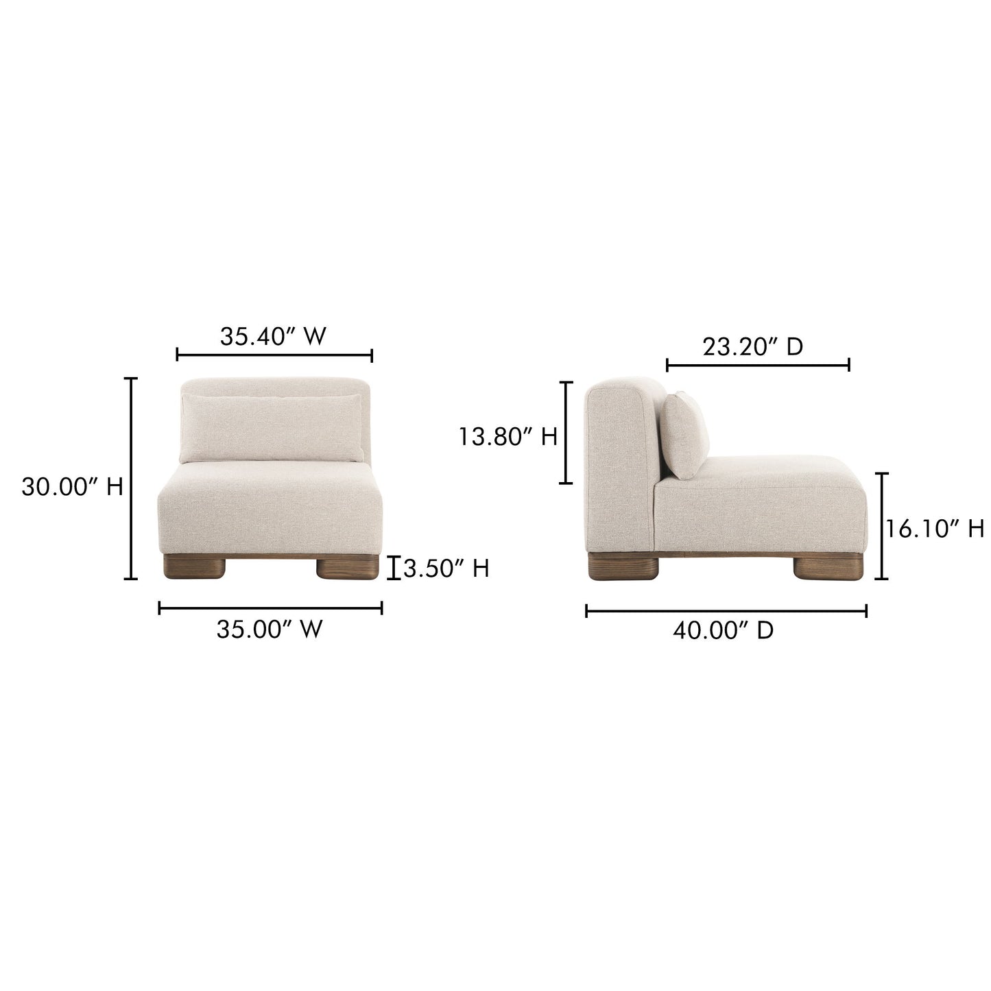 June - Slipper Chair - Oatmeal