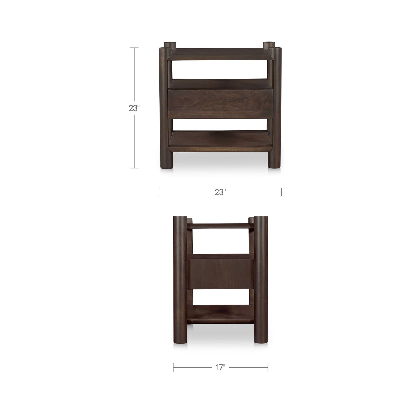 Devin - Nightstand - Brown