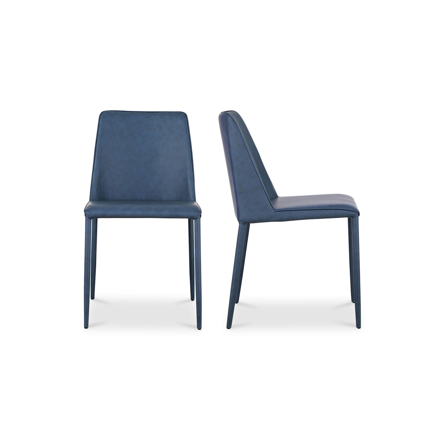 Nora - Vegan Leather Dining Chair (Set of 2) - Ocean Cavern Gray