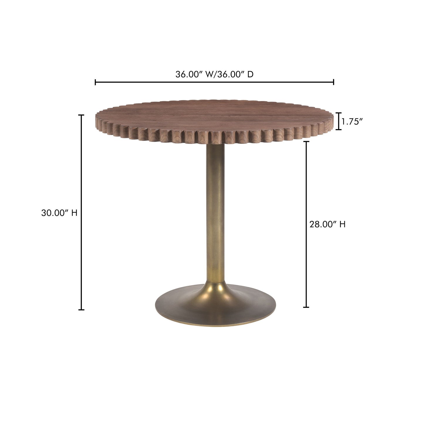 Nomi - Cafe Table - Dark Brown