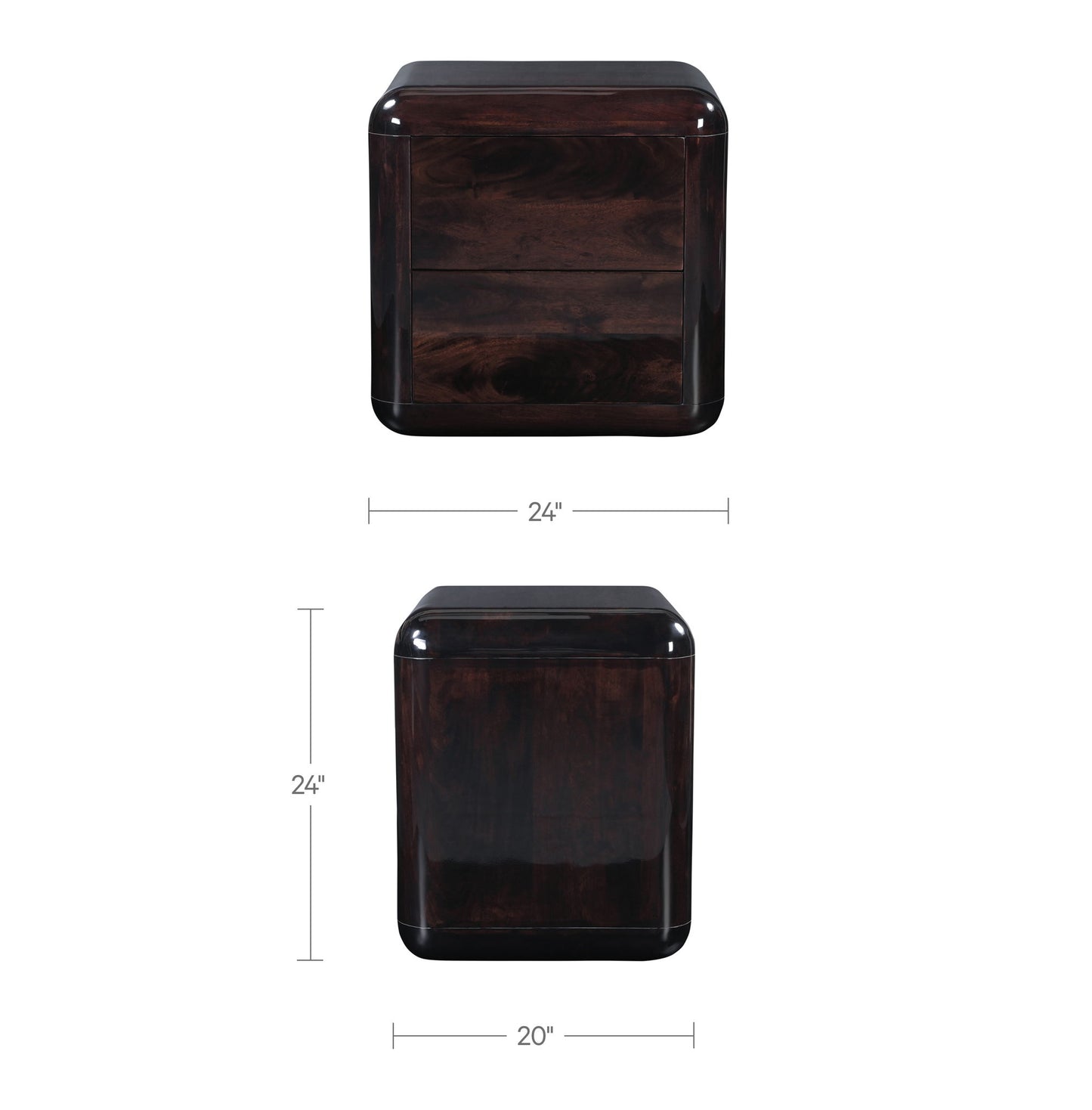 Rory - Nightstand - Dark Brown