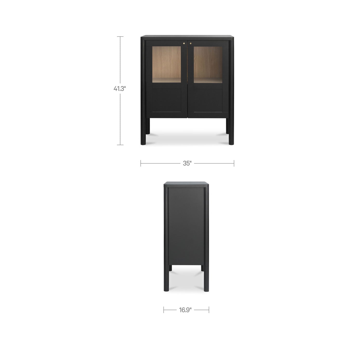 Hannah - Display Cabinet - Black