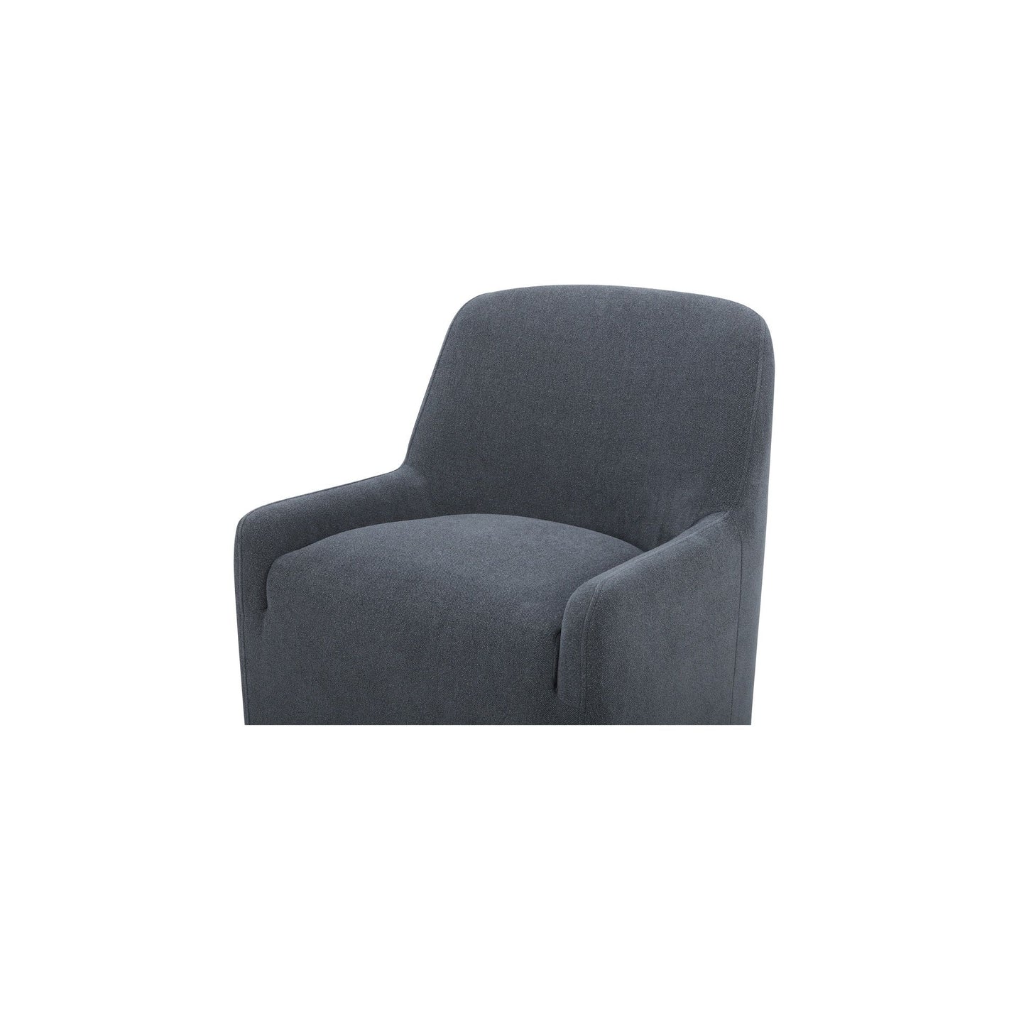 Maisie - Fabric Rolling Dining Chair - Slate Blue