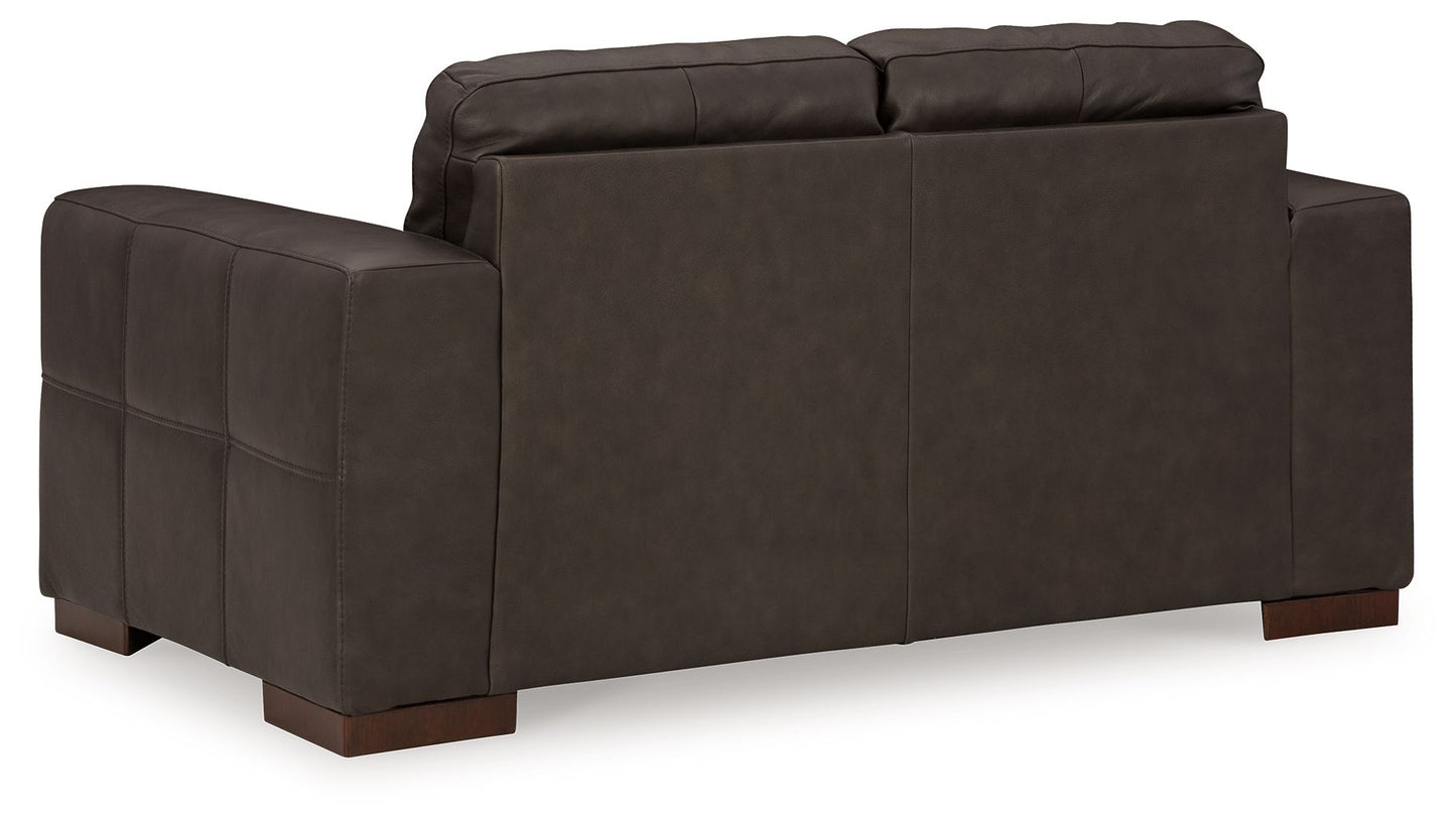 Luigi - Thunder - Loveseat - Leather Match