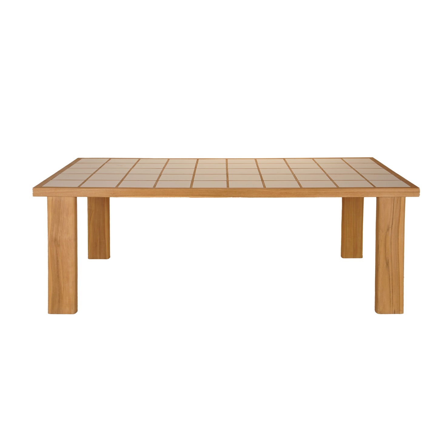 Marina - Outdoor Ceramic Dining Table - Light Brown