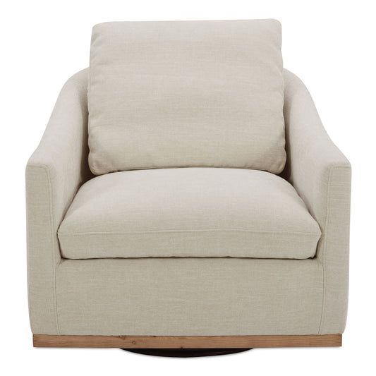 Linden - Fabric Swivel Chair - Soft Beige