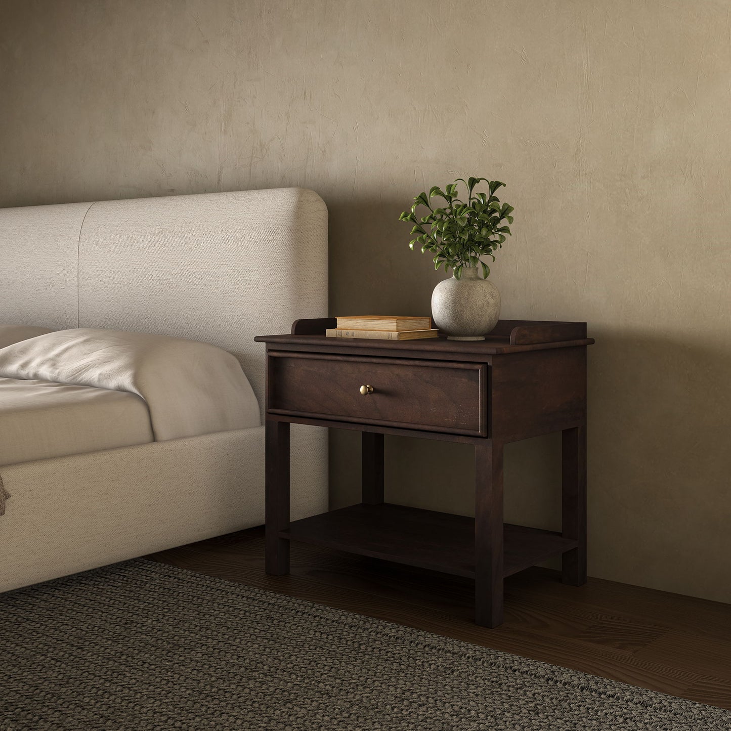 Maeve - Nightstand - Dark Brown