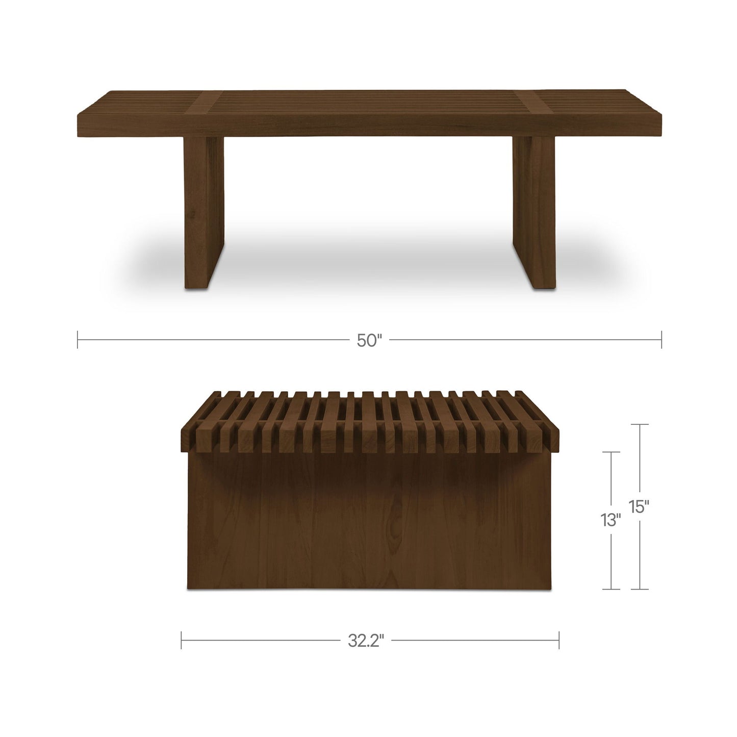 Fletcher - Outdoor Coffee Table - Brown