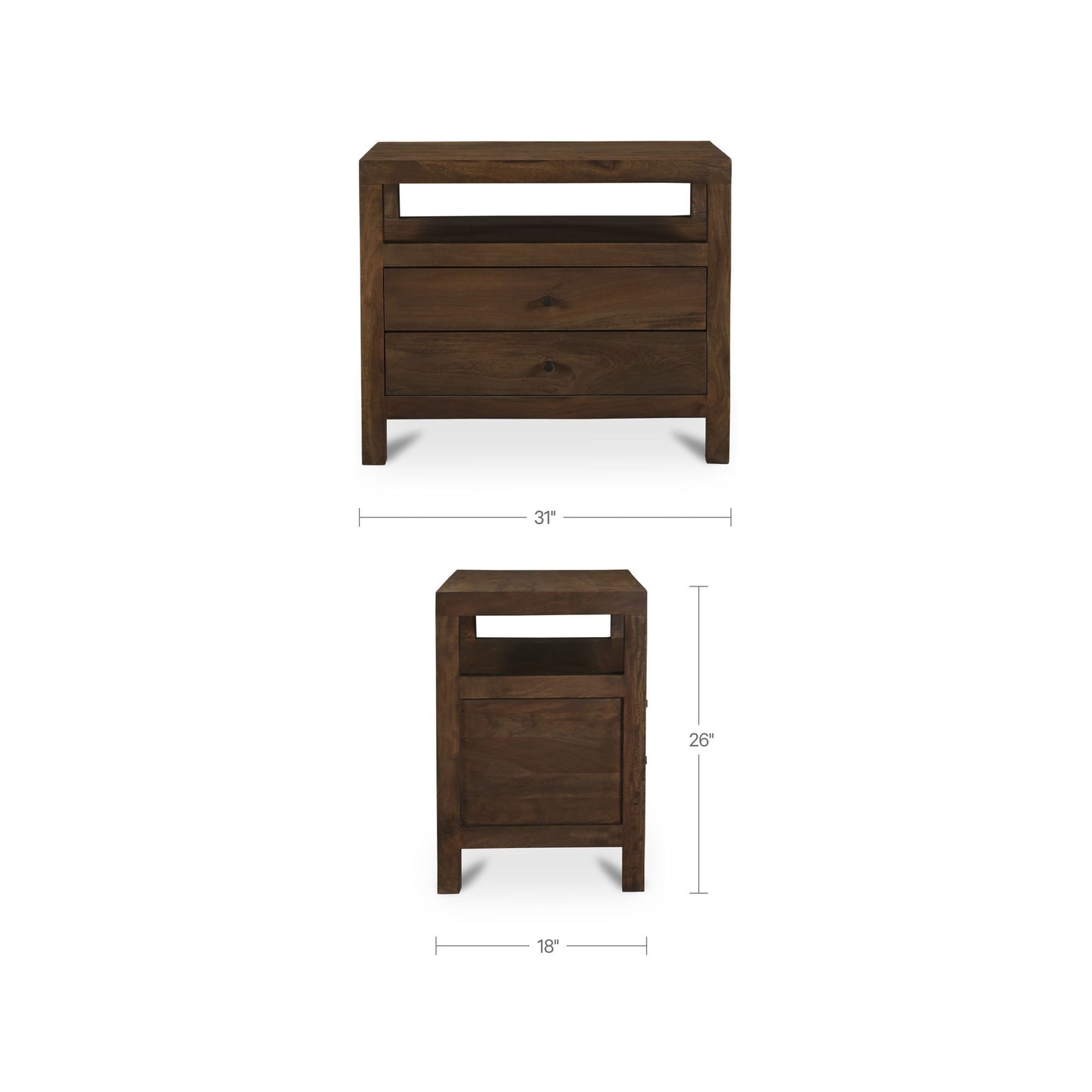 Windsor - Nightstand - Dark Brown