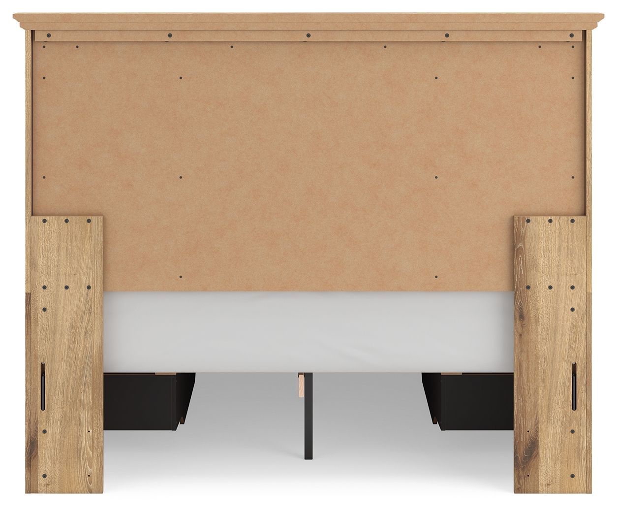 Makidern - Panel Storage Bed With 2 Under Bed Storage Units