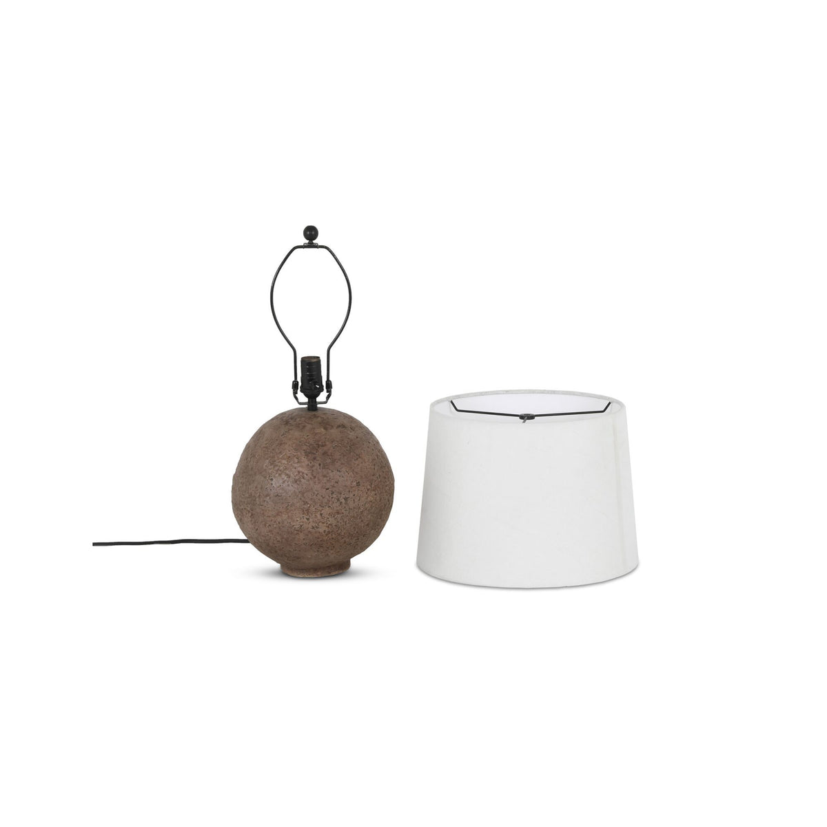 Whit - Table Lamp - Dark Brown / White