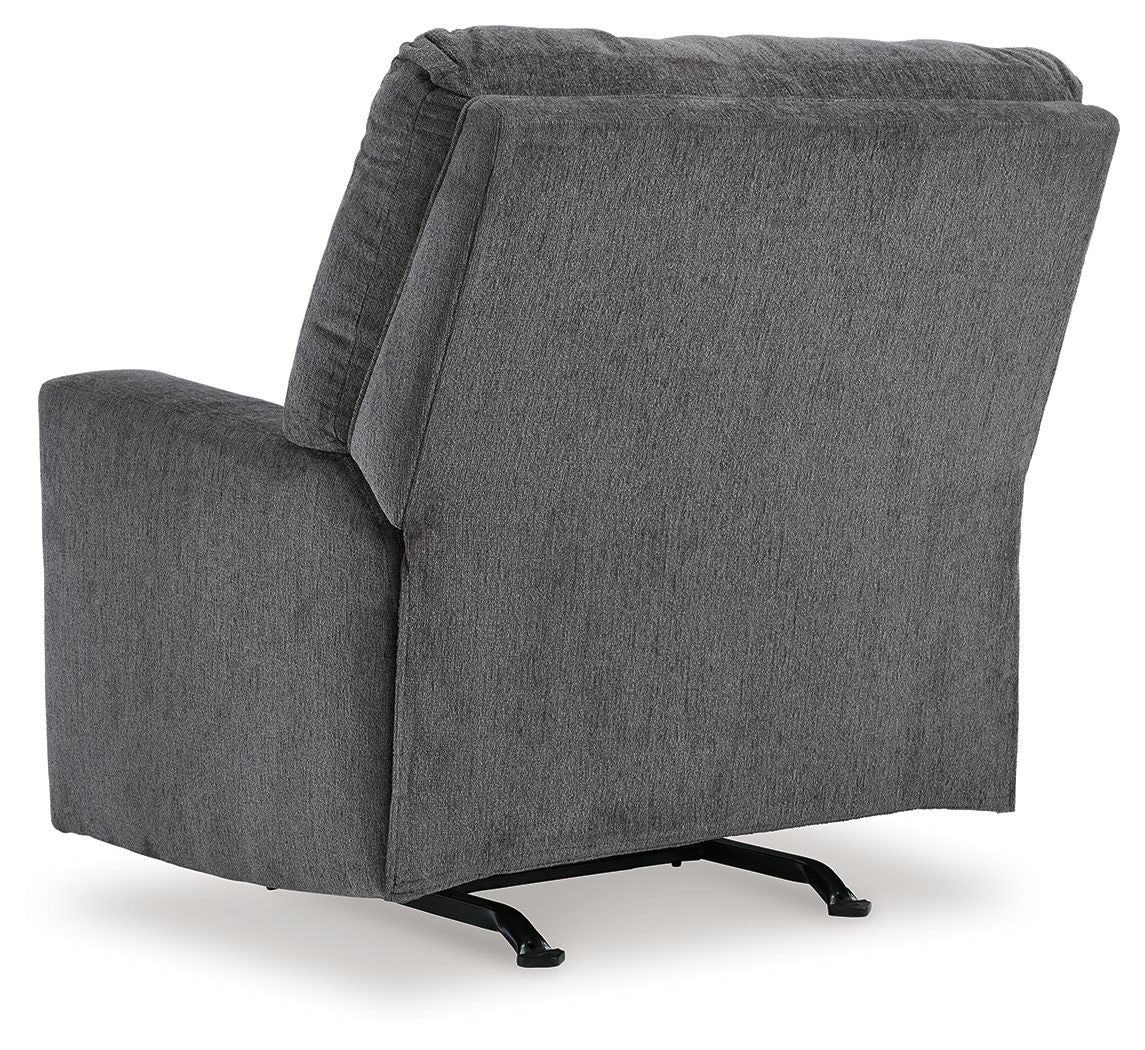 Rannis - Pewter - Rocker Recliner - Fabric