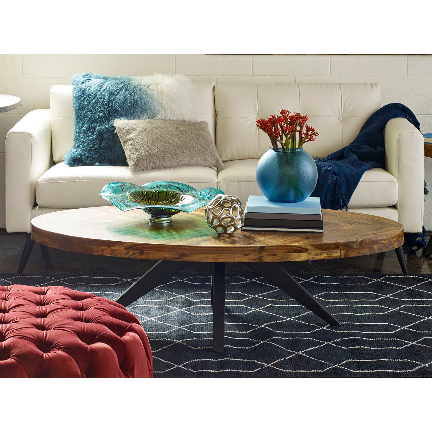 Parq - Oval Coffee Table - Brown