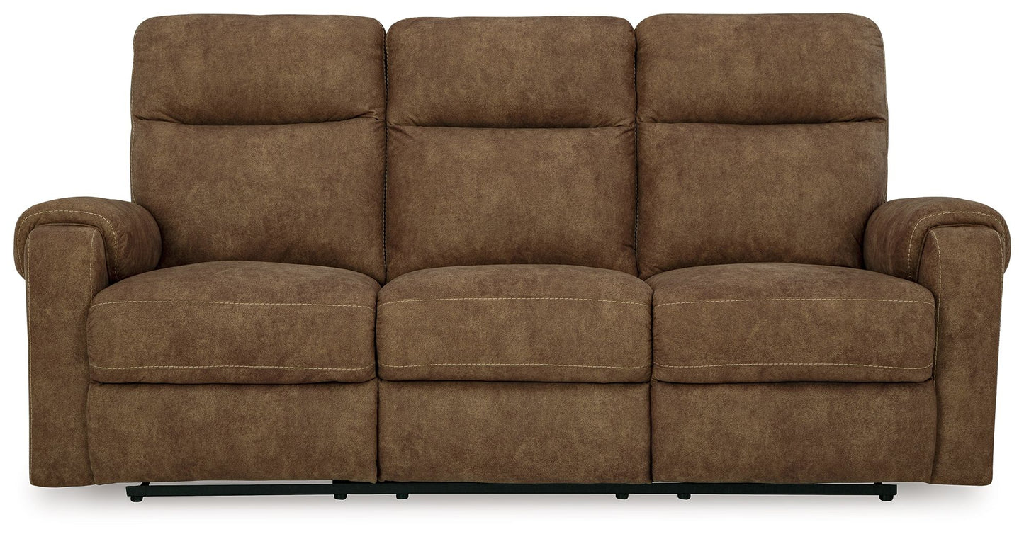 Edenwold - Brindle - Reclining Sofa - Faux Leather