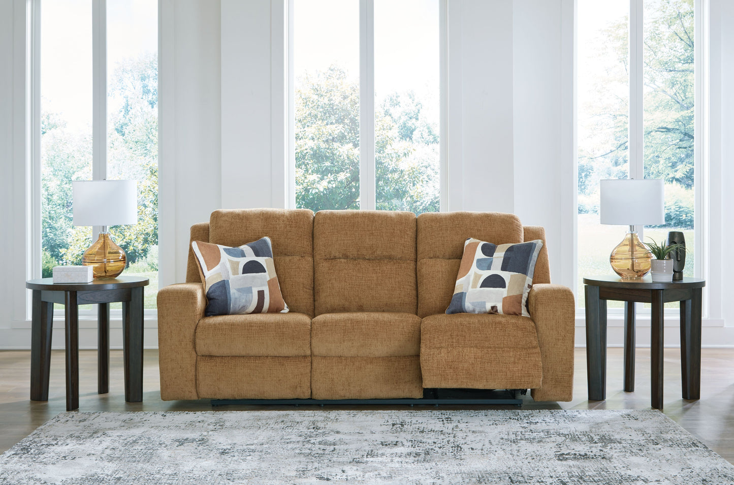 Kanlow - Honey - Reclining Sofa - Fabric