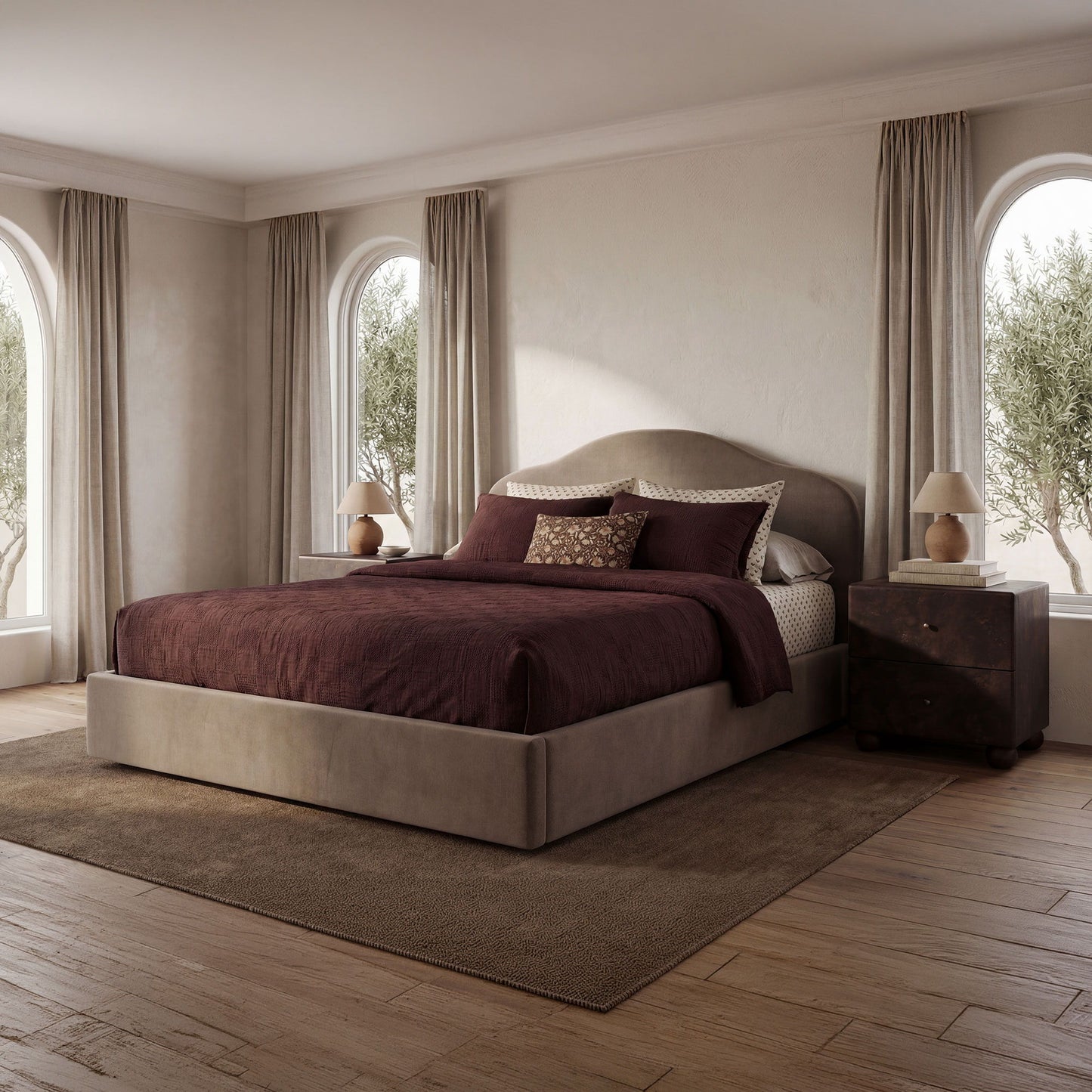 Maggie - King Storage Bed - Taupe