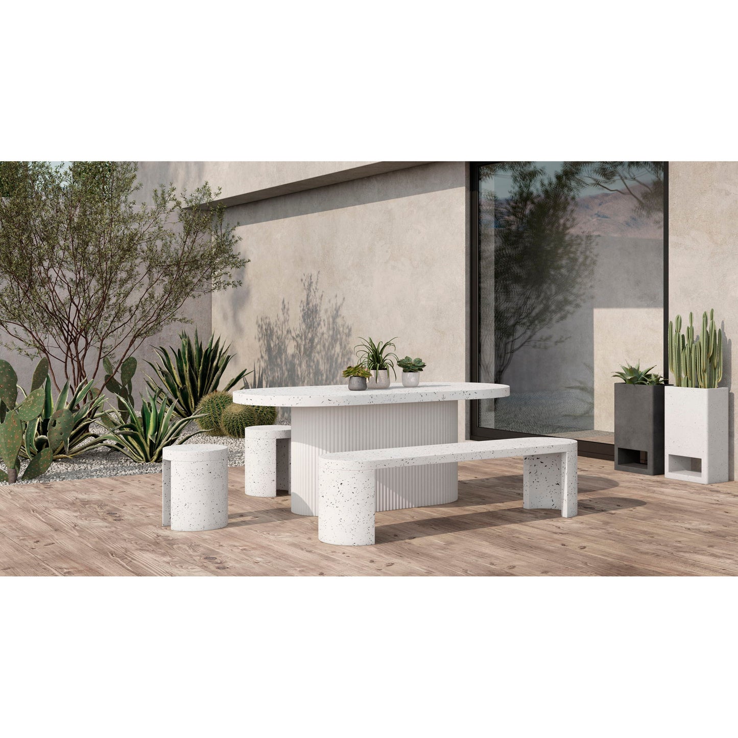 Lyon - Outdoor Stool - White