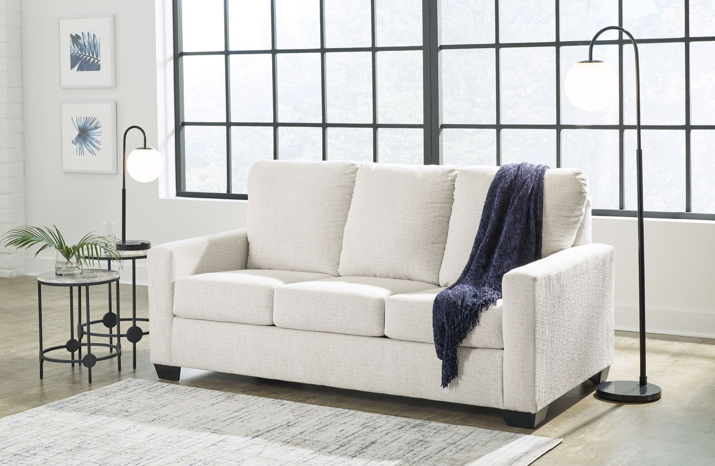 Rannis - Snow - Full Sofa Sleeper - Fabric