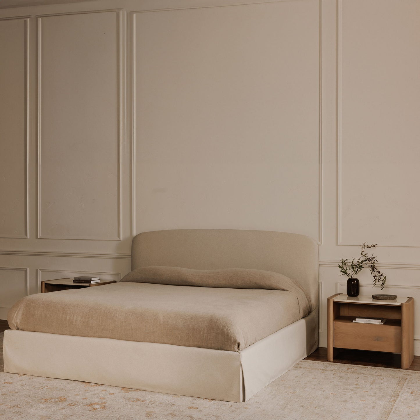 Joan - Queen Storage Bed - Cream