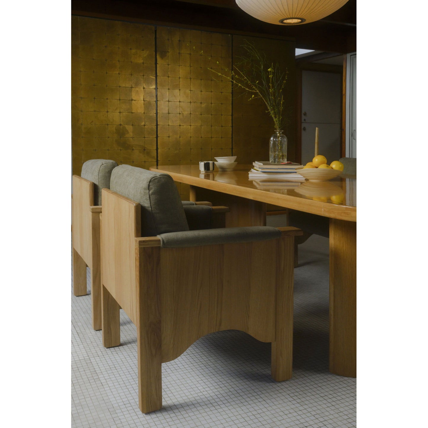 Bauer - Dining Chair - Sage Green / Light Brown