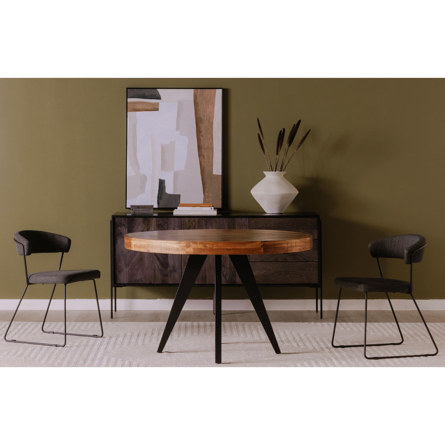 Parq - Round Dining Table - Brown