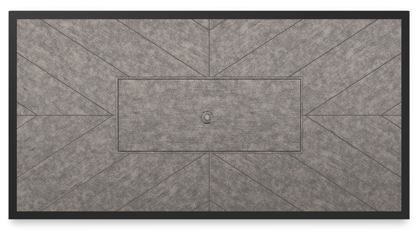 Beachcroft - Rectangular Fire Pit Table - Black / Light Gray