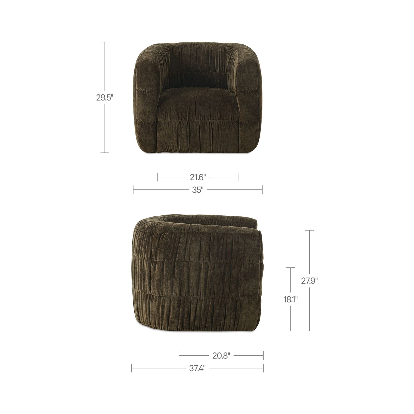 Robson - Swivel Chair - Dark Green