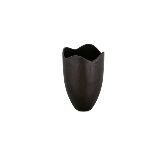Athena - Cast Aluminum Vase - Blackened Bronze / Brown