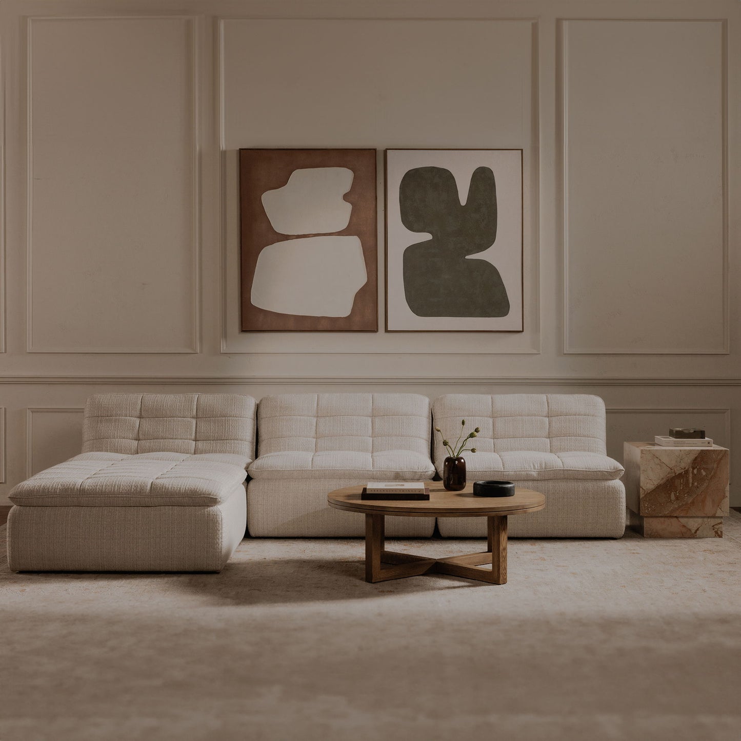Lino - Lounge Modular Sectional - Beige