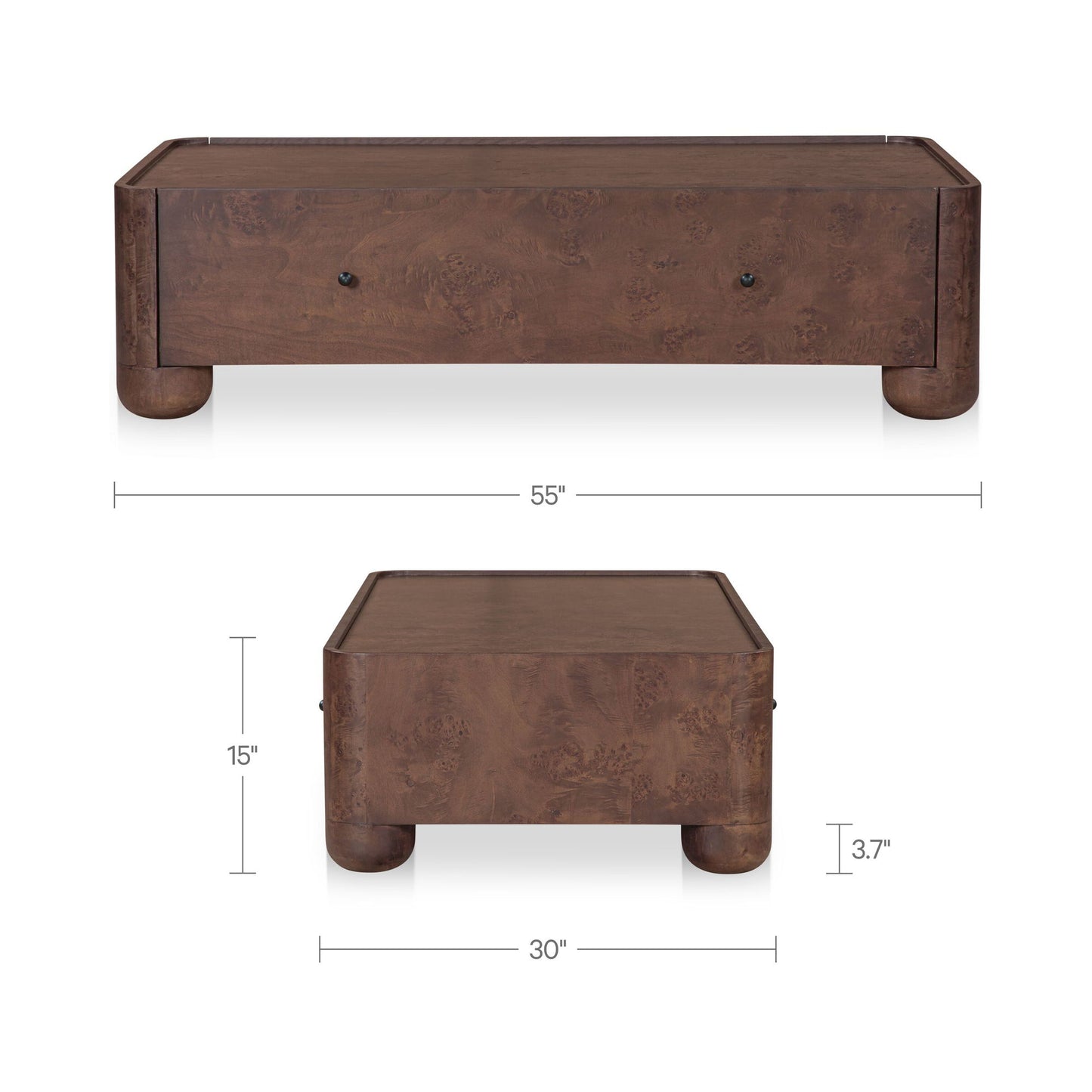 Gibson - Coffee Table - Burl / Brown