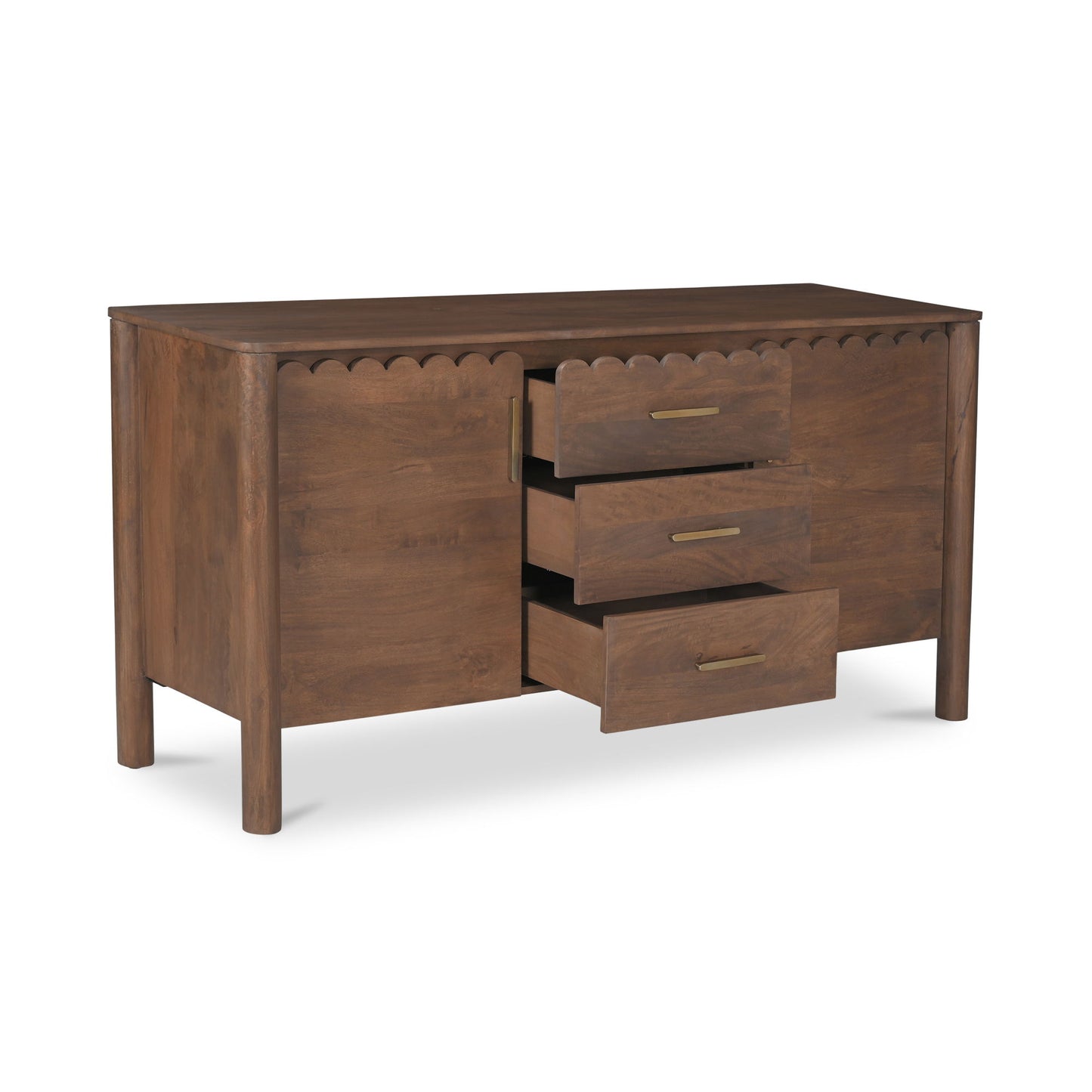 Wiley - 3 Drawer Sideboard - Vintage Brown