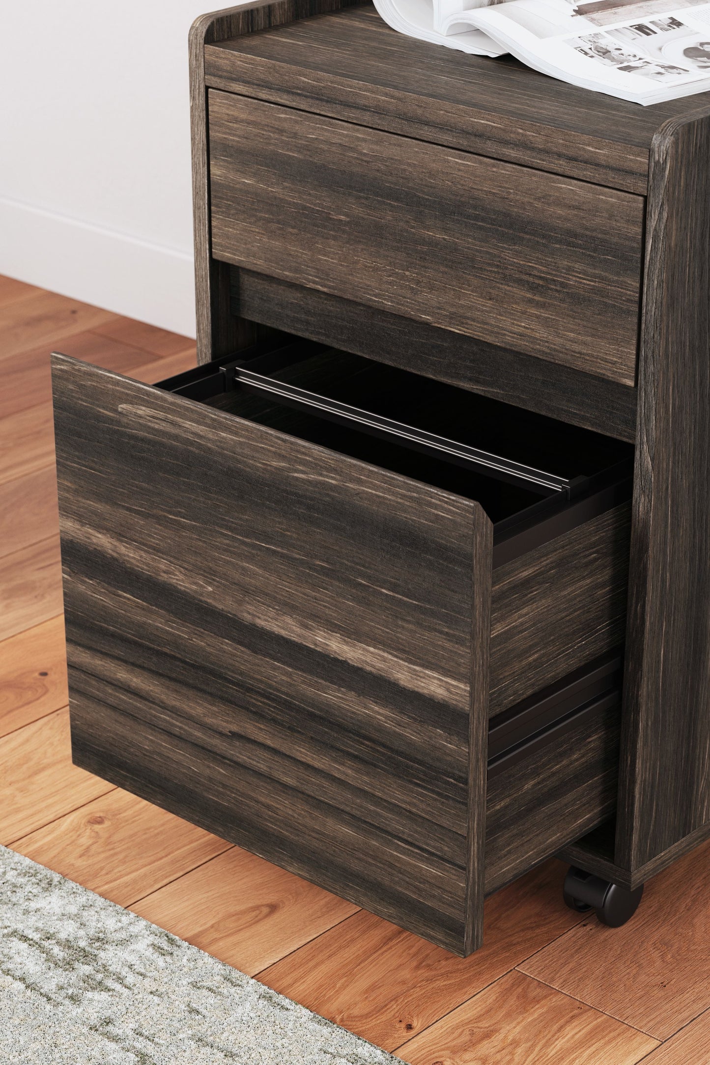 Zendex - Dark Brown - File Cabinet