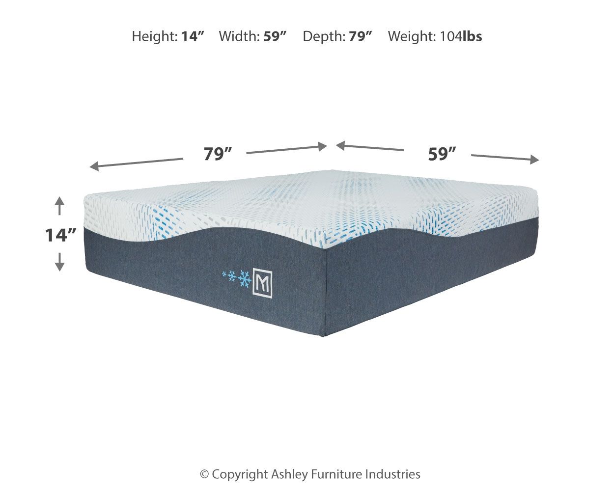 Millennium Cushion Firm Gel Memory Foam Hybrid - Cushion Firm Gel Memory Foam Hybrid California King Mattress - White